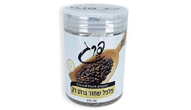 פלפל שחור גרוס 100 גרם פרג