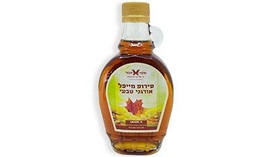 סירופ מייפל אורגני טבעי 250 מ"ל שקד תבור