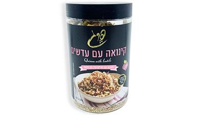 קינואה עם עדשים 500 גרם פרג