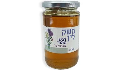 דבש טהור מפרחי בר 350 גרם משק לין