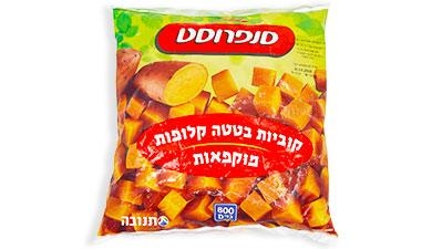 קוביות בטטה קלופות מוקפאות 800 גרם סנפרוסט